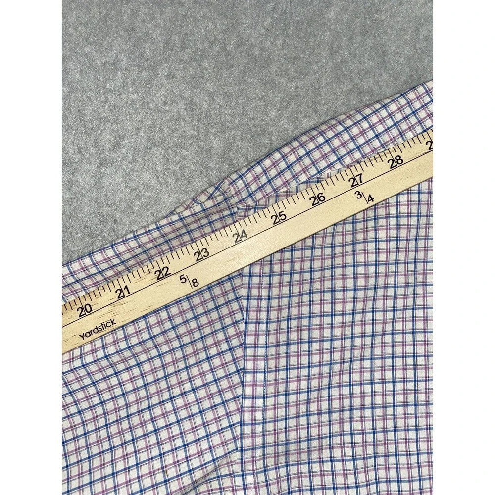 Polo Ralph Lauren Yarmouth Shirt 17 1/2 34/35 Long Sleeve Check Picnic Pink Blue